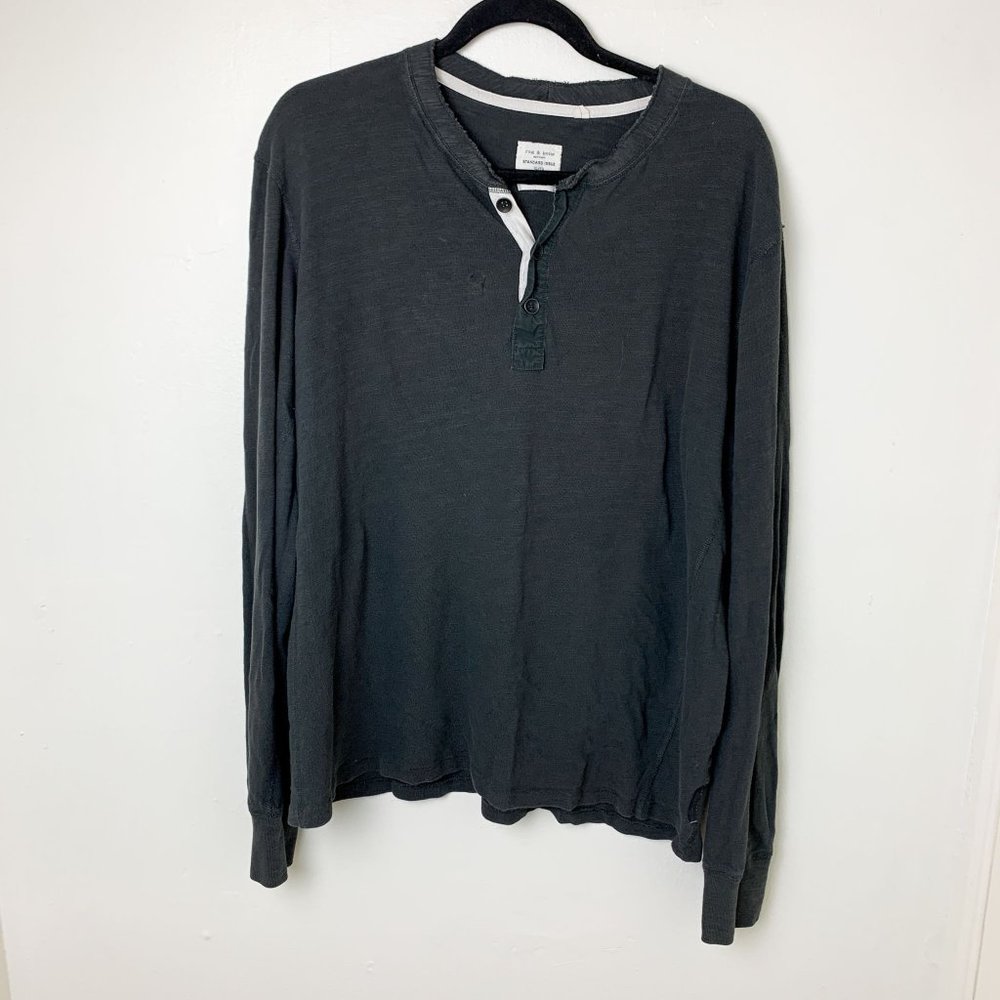 Rag & Bone Standard Issue Gray Henley - image 1